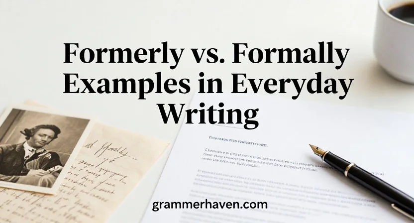 Formerly vs. Formally Examples in Everyday Writing