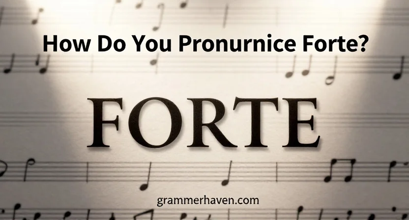How Do You Pronounce Forte?