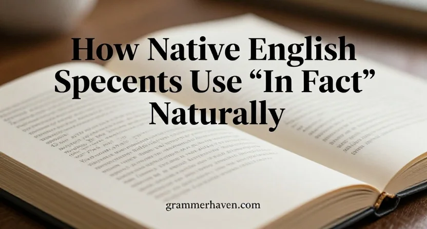 How Native English Speakers Use “In Fact” Naturally