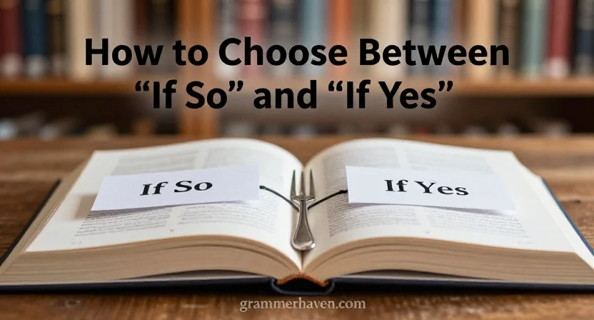 How to Choose Between “If So” and “If Yes”