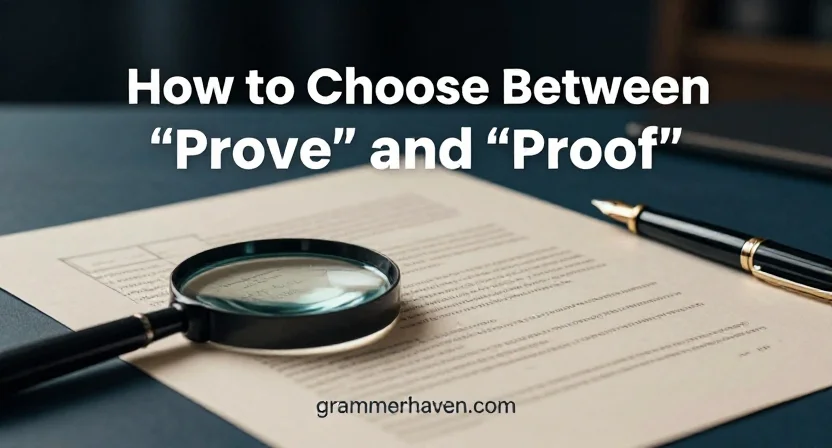 How to Choose Between “Prove” and “Proof”