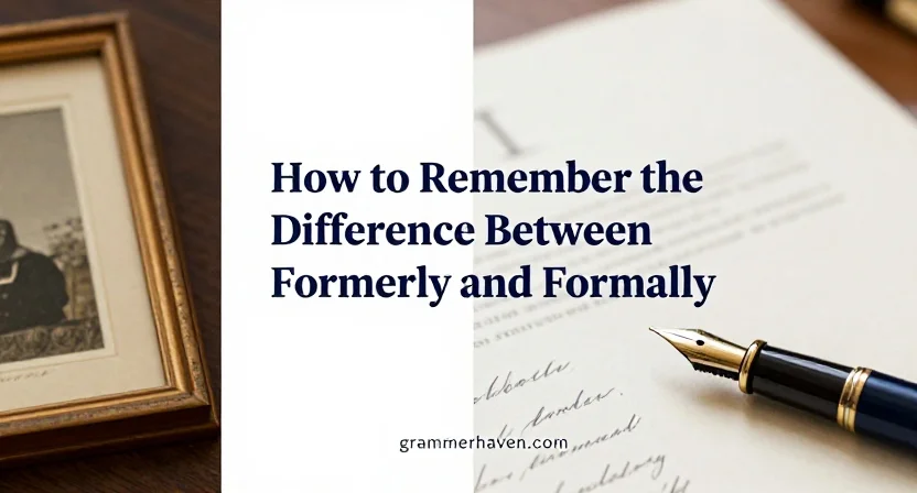 How to Remember the Difference Between Formerly and Formally