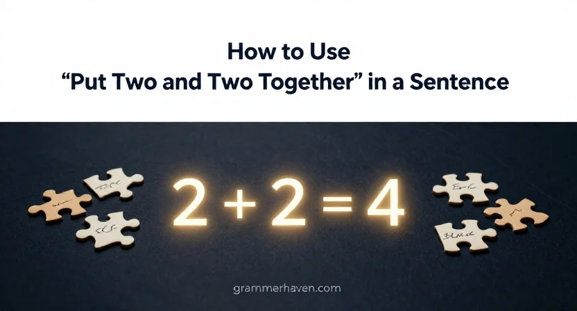 How to Use “Put Two and Two Together” in a Sentence