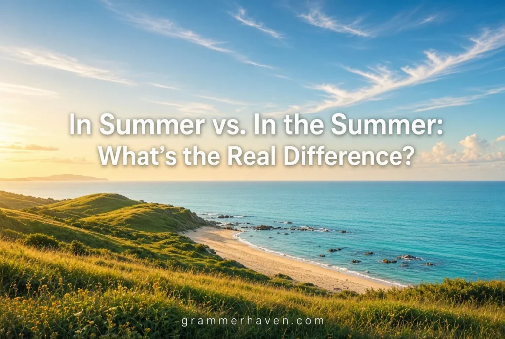 In Summer vs. In the Summer: What's the Real Difference?