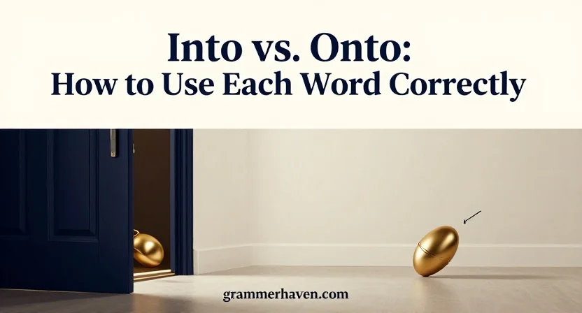 Into vs. Onto: How to Use Each Word Correctly