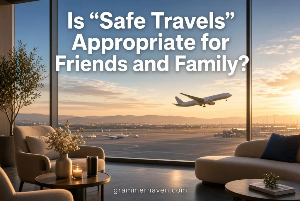 Is “Safe Travels” Appropriate for Friends and Family?