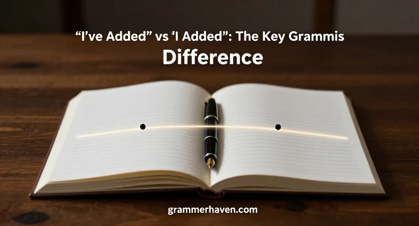 “I’ve Added” vs “I Added”: The Key Grammar Difference