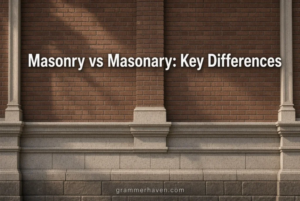Masonry vs Masonary: Key Differences