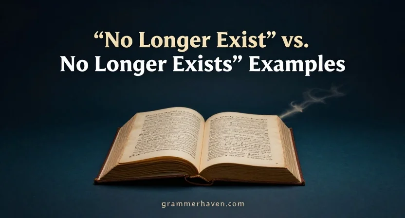 “No Longer Exist” vs. “No Longer Exists” Examples