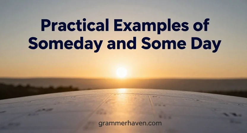 Practical Examples of Someday and Some Day