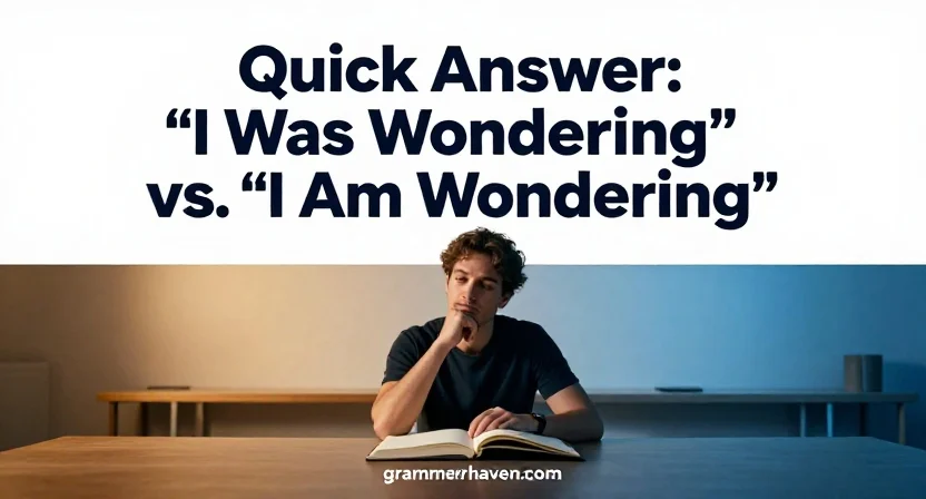 Quick Answer: “I Was Wondering” vs. “I Am Wondering”