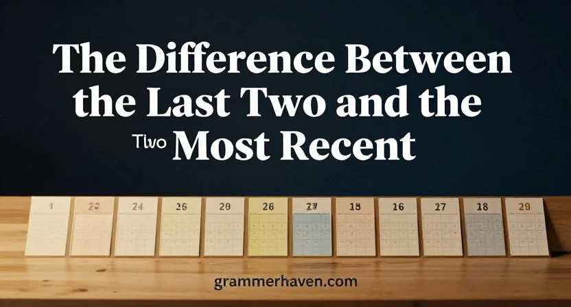 The Difference Between the Last Two and the Two Most Recent