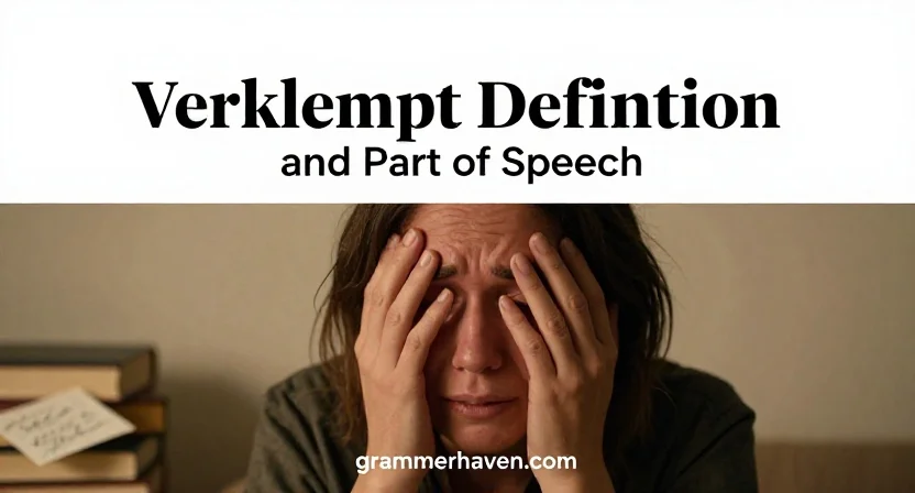 Verklempt Definition and Part of Speech
