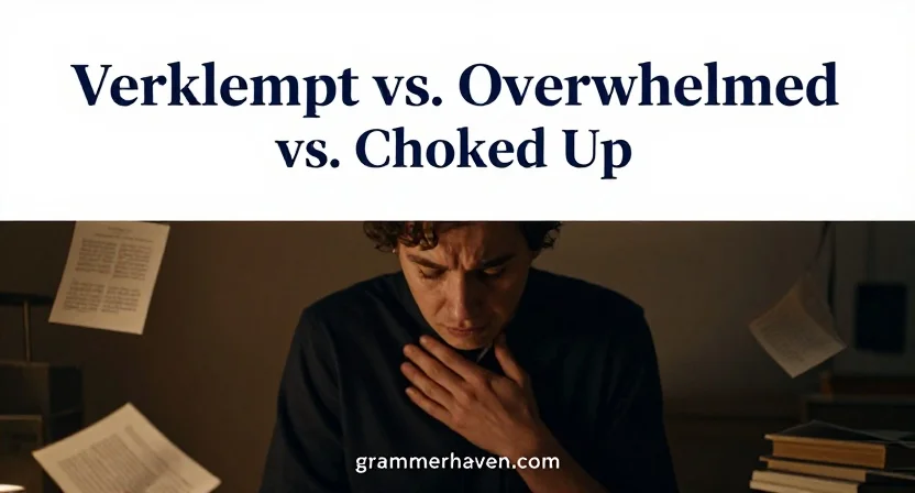 Verklempt vs. Overwhelmed vs. Choked Up
