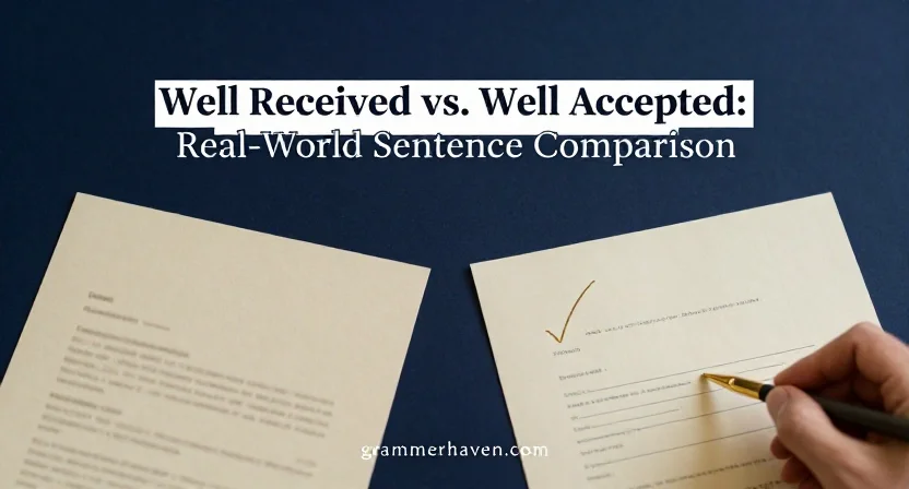 Well Received vs. Well Accepted: Real-World Sentence Comparison
