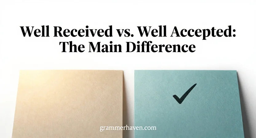 Well Received vs. Well Accepted: The Main Difference