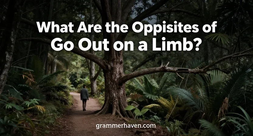 What Are the Opposites of “Go Out on a Limb”?