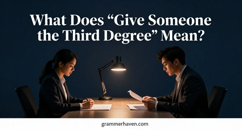 What Does “Give Someone the Third Degree” Mean?