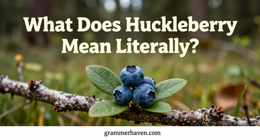 What Does Huckleberry Mean Literally?