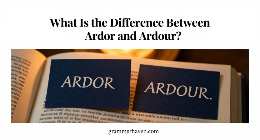 What Is the Difference Between Ardor and Ardour?