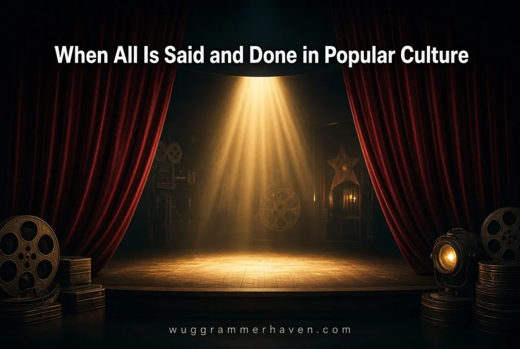 When All Is Said and Done in Popular Culture