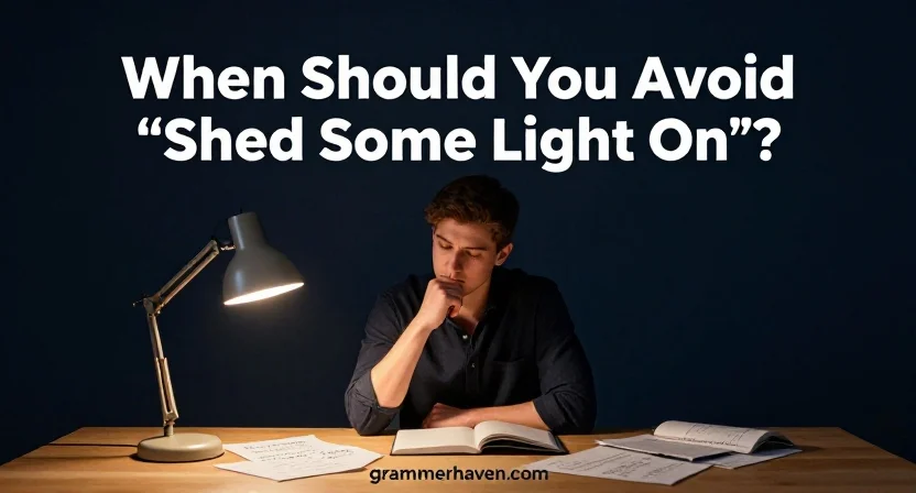 When Should You Avoid “Shed Some Light On”?