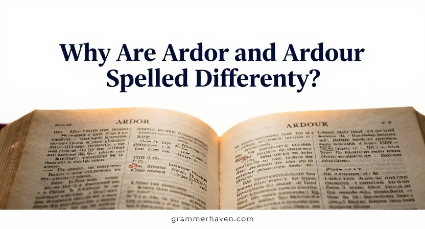 Why Are Ardor and Ardour Spelled Differently?