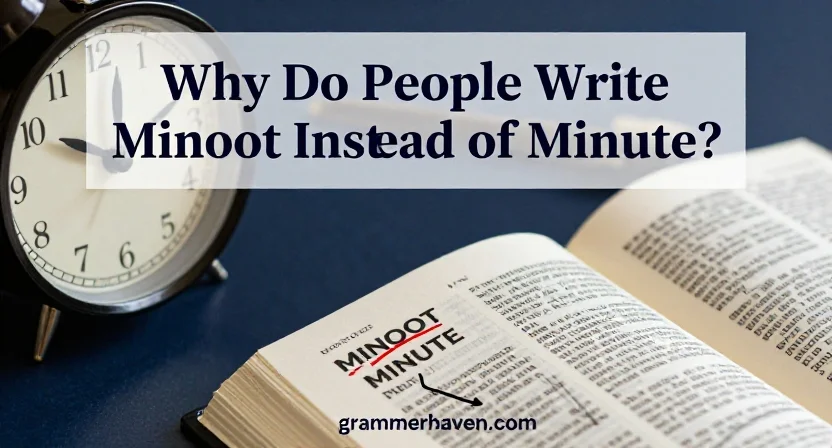Why Do People Write Minoot Instead of Minute?