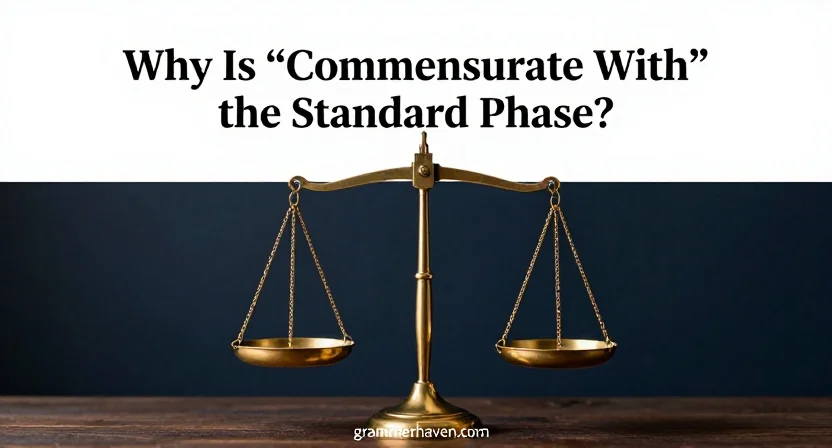 Why Is “Commensurate With” the Standard Phrase?