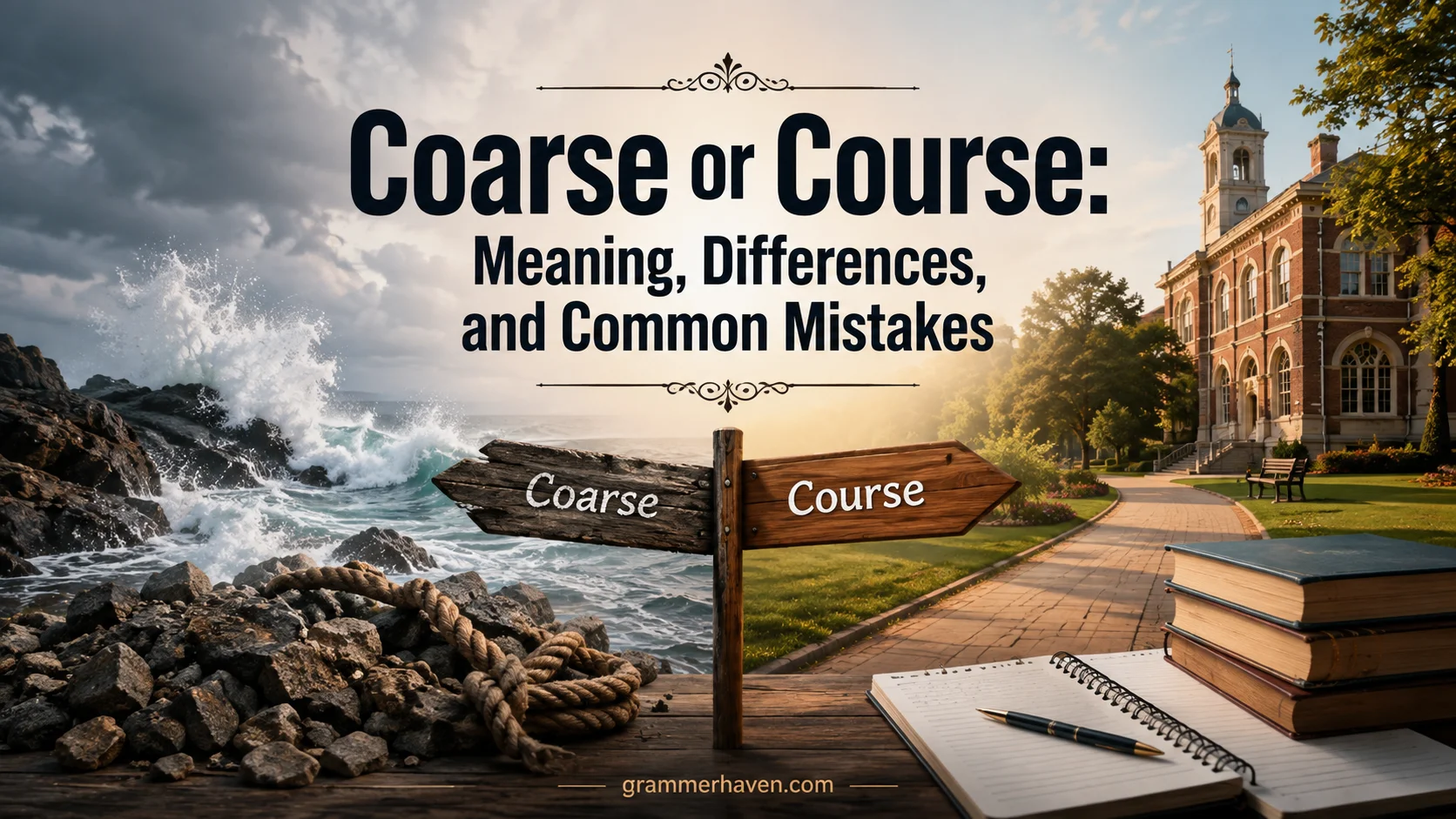 Coarse or Course: Meaning, Differences, and Common Mistakes