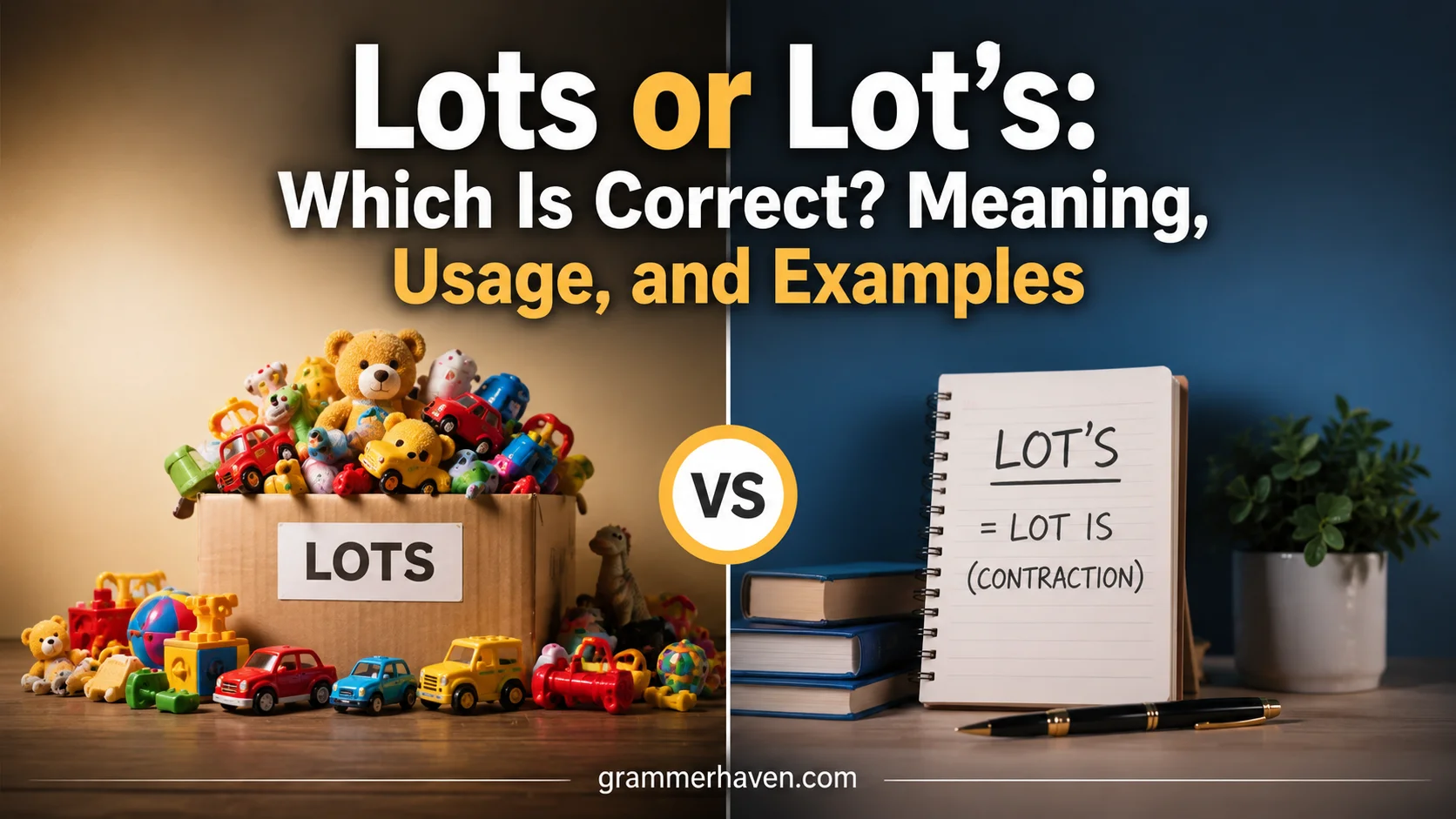 Lots or Lot’s: Which Is Correct? Meaning, Usage, and Examples 