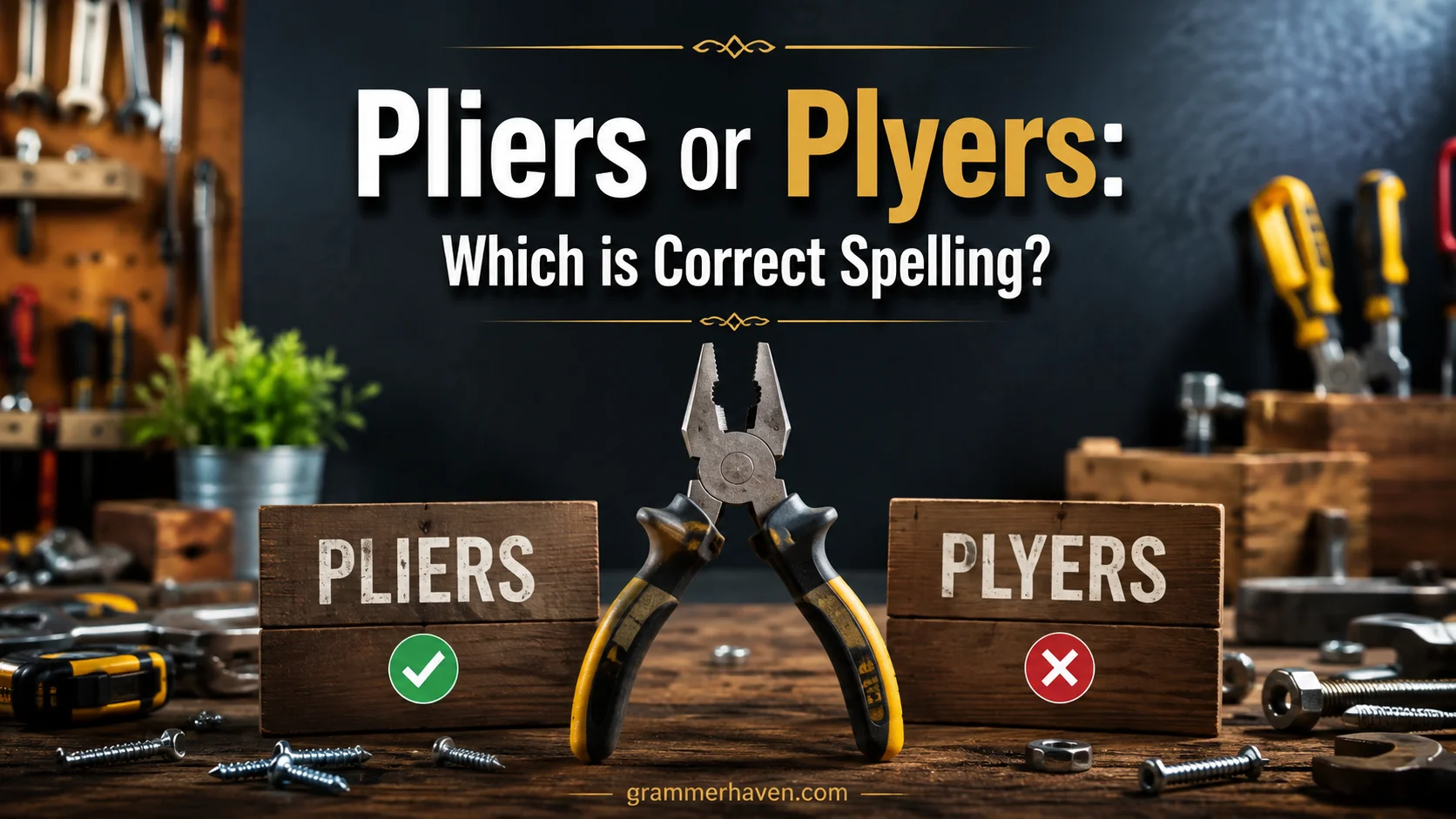Pliers or Plyers: Which is Correct Spelling?