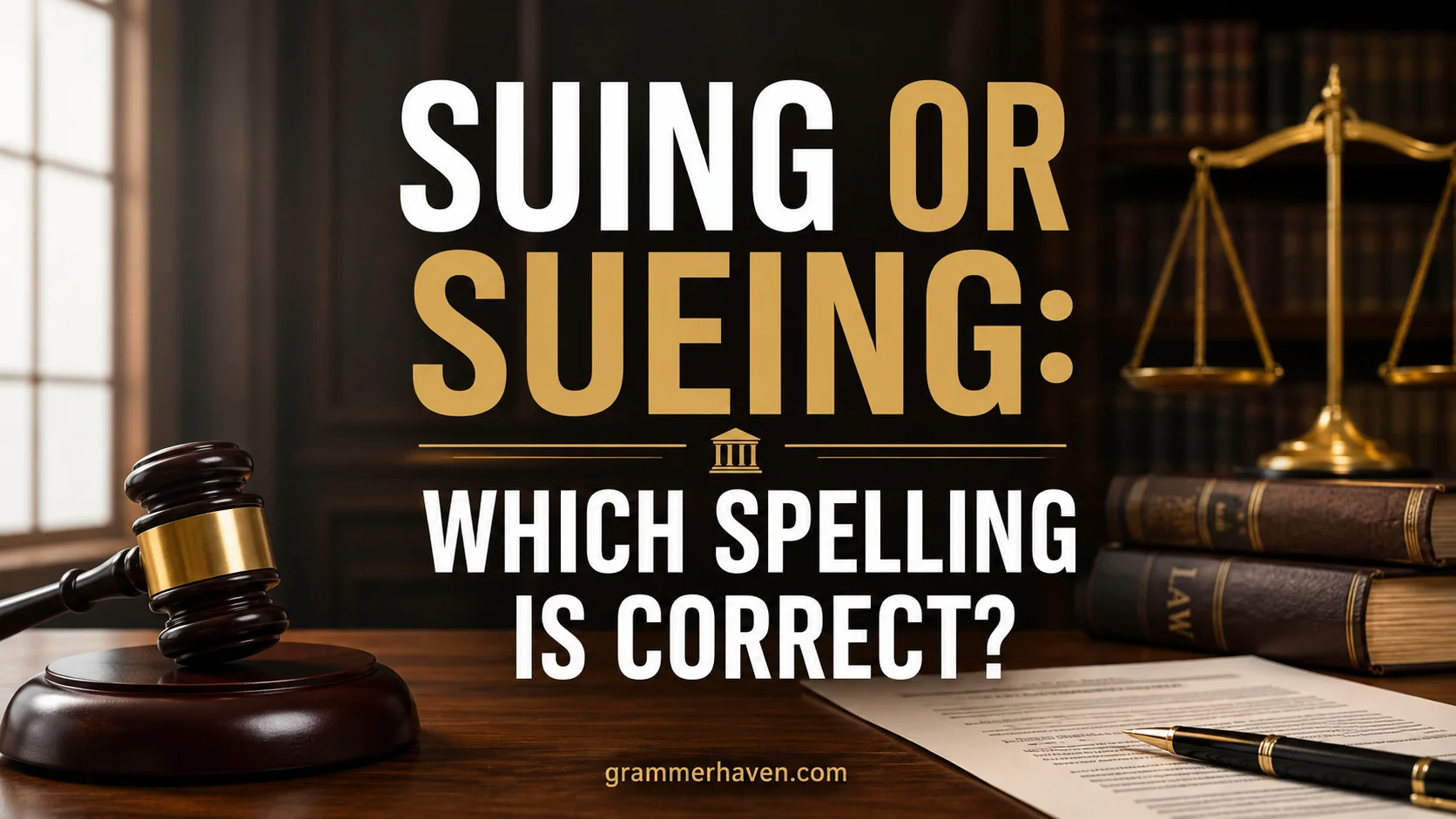 Suing or Sueing: Which Spelling Is Correct?