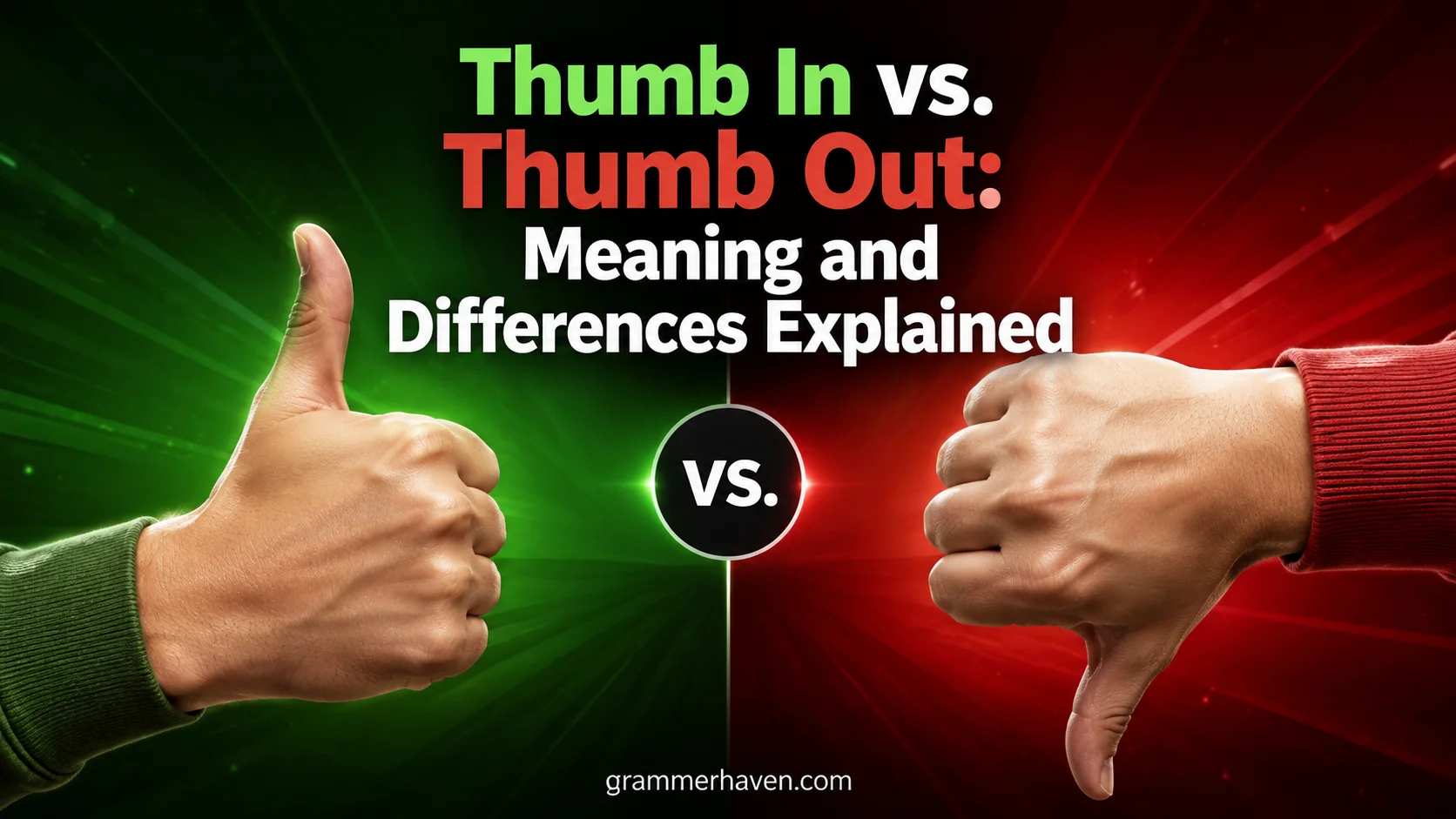 Thumb In vs. Thumb Out: Meaning and Differences Explained