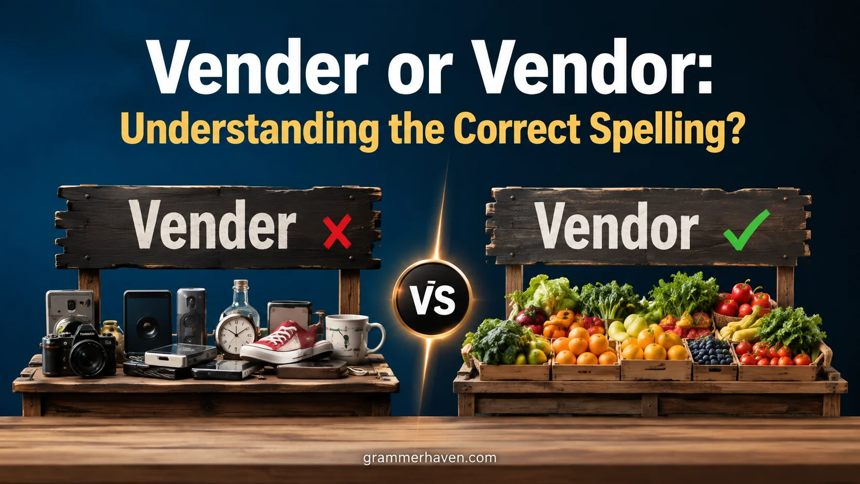 Vender or Vendor: Understanding the Correct Spelling?