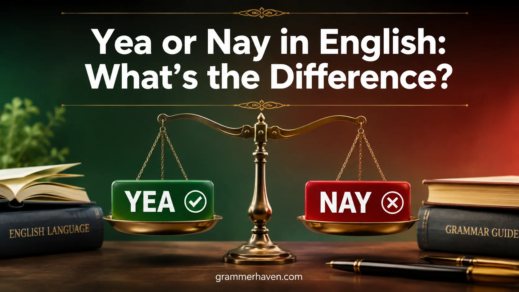 Yea or Nay in English: What’s the Difference?