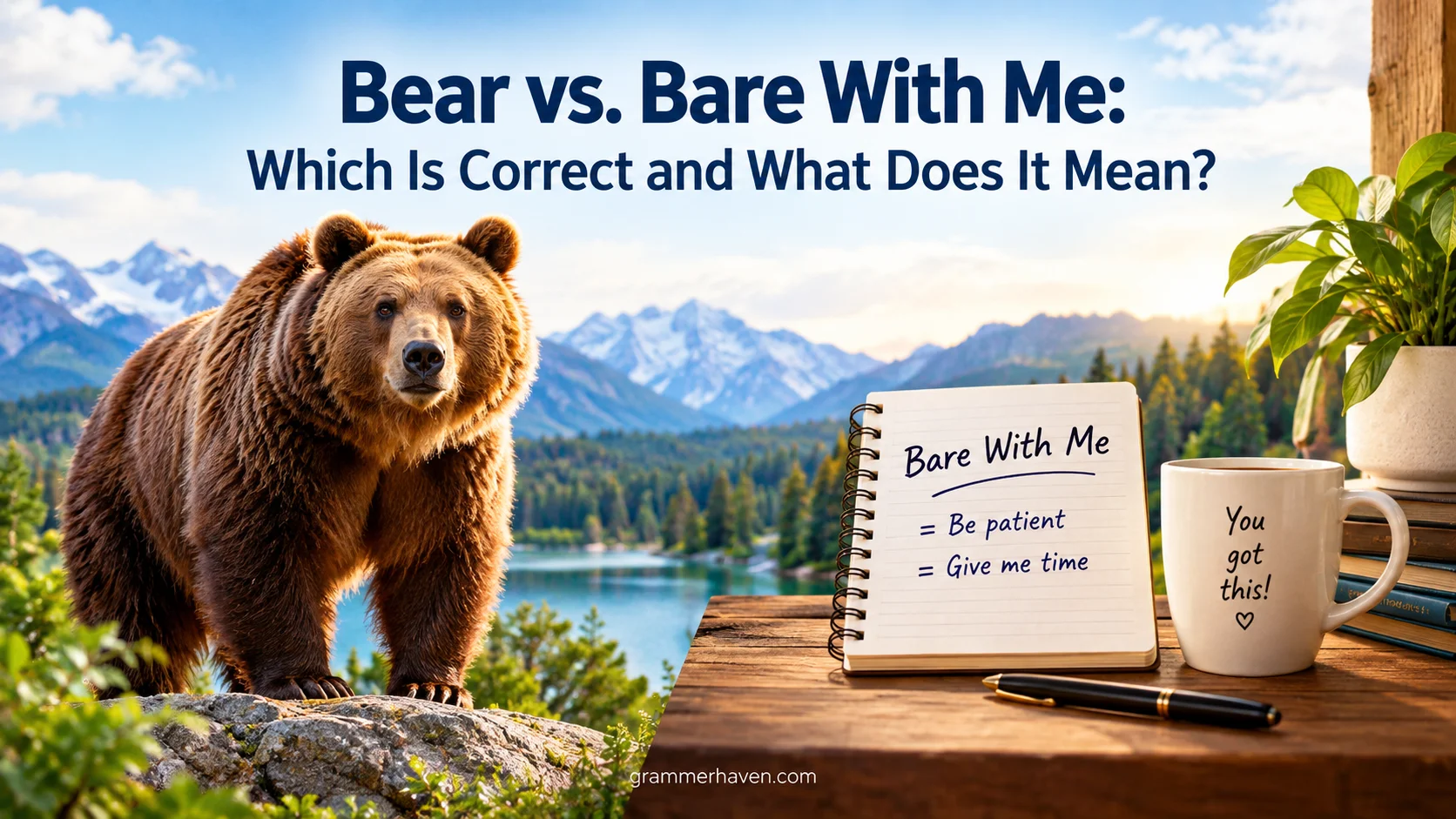 Bear vs. Bare With Me: Which Is Correct and What Does It Mean?