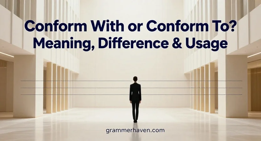 Conform With or Conform To? Meaning, Difference & Usage