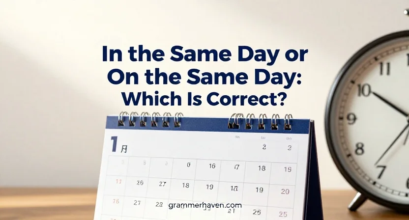 In the Same Day or On the Same Day: Which Is Correct?