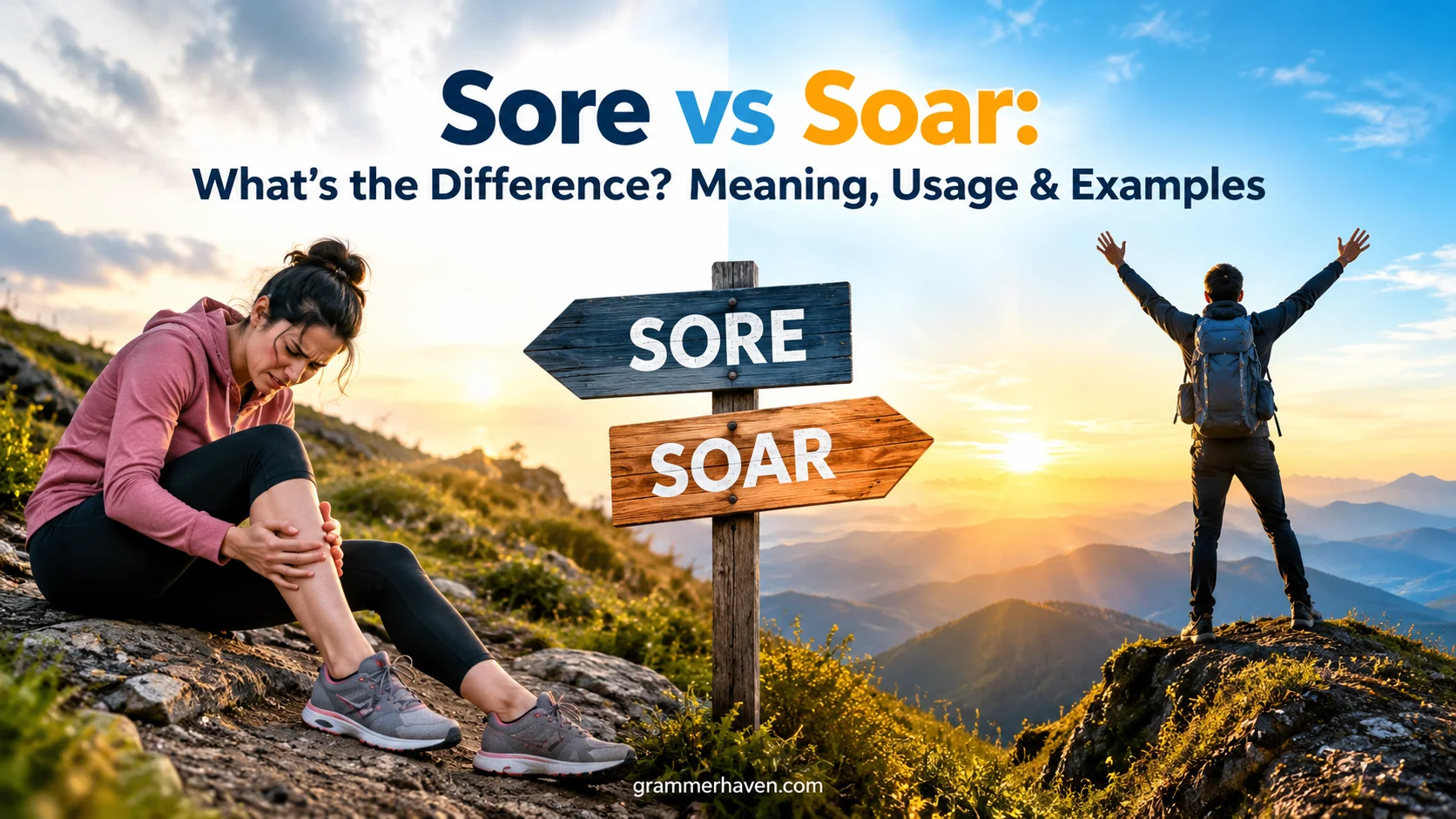 Sore vs Soar: What’s the Difference? Meaning, Usage & Examples
