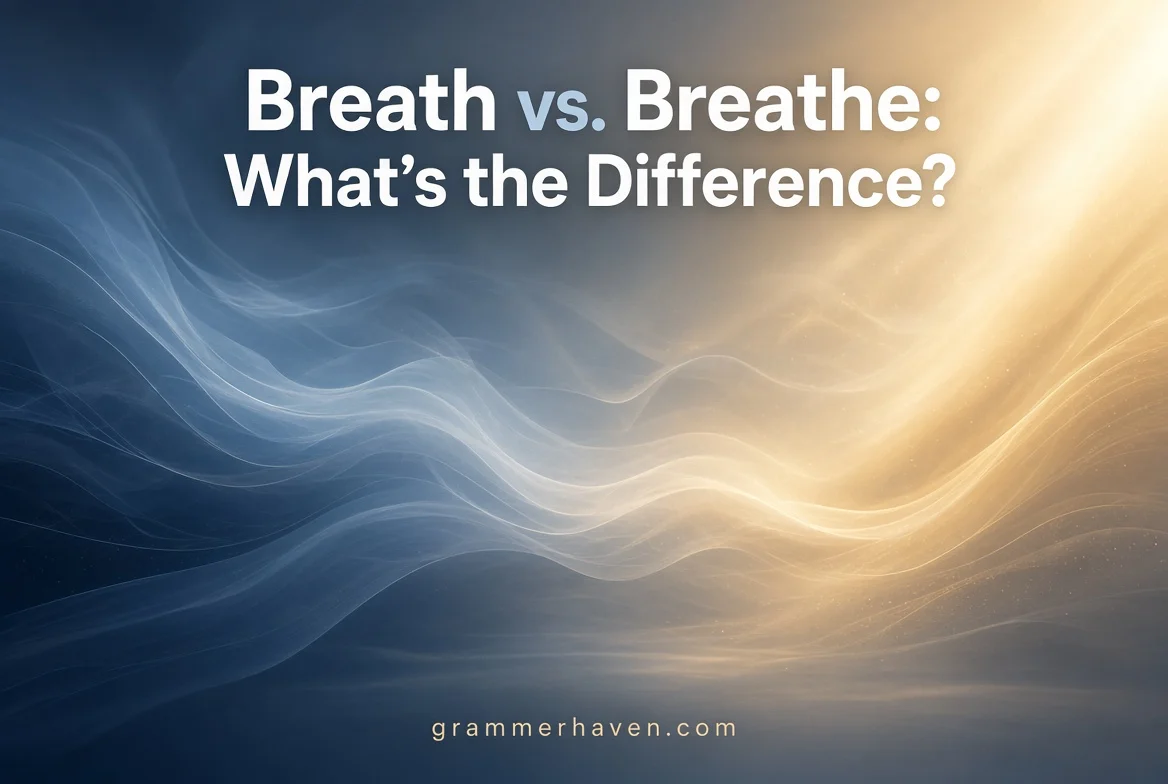Breath vs. Breathe: What’s the Difference?