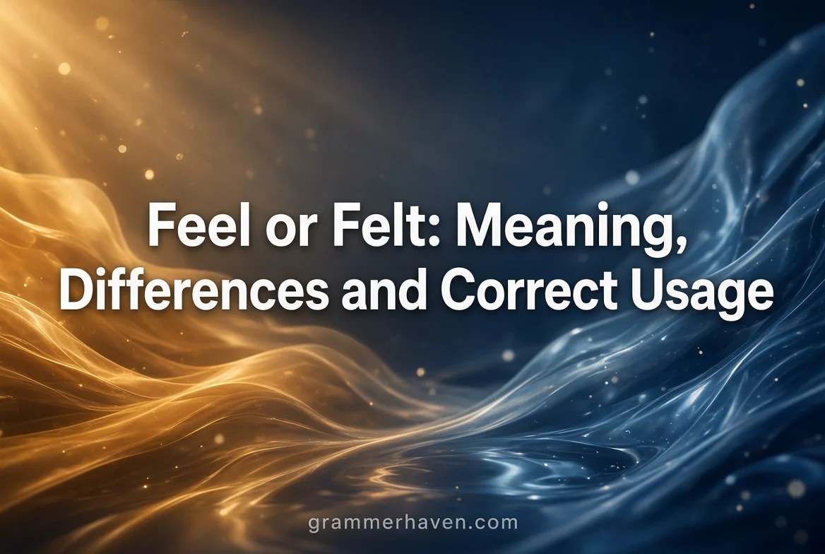 Feel or Felt: Meaning, Differences and Correct Usage