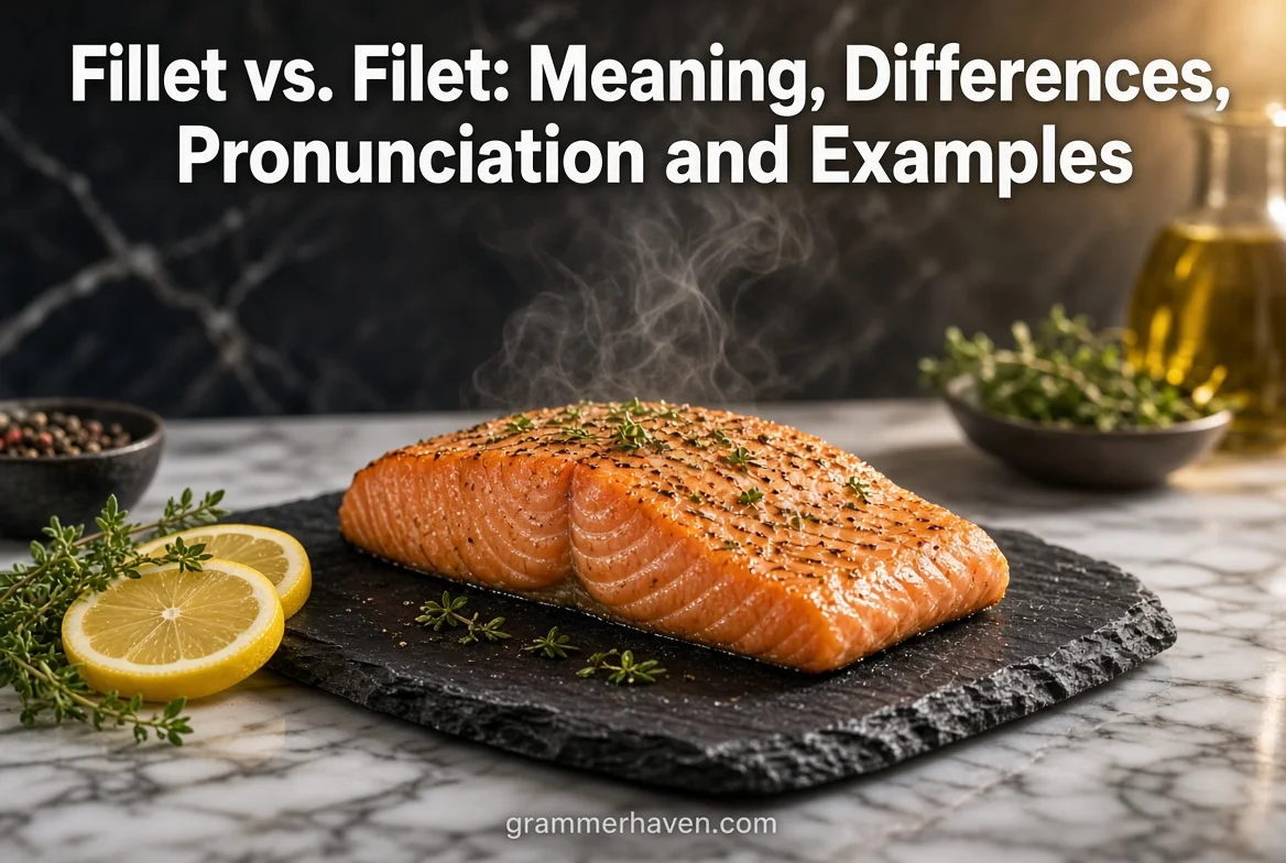 Fillet vs. Filet: Meaning, Differences, Pronunciation and Examples