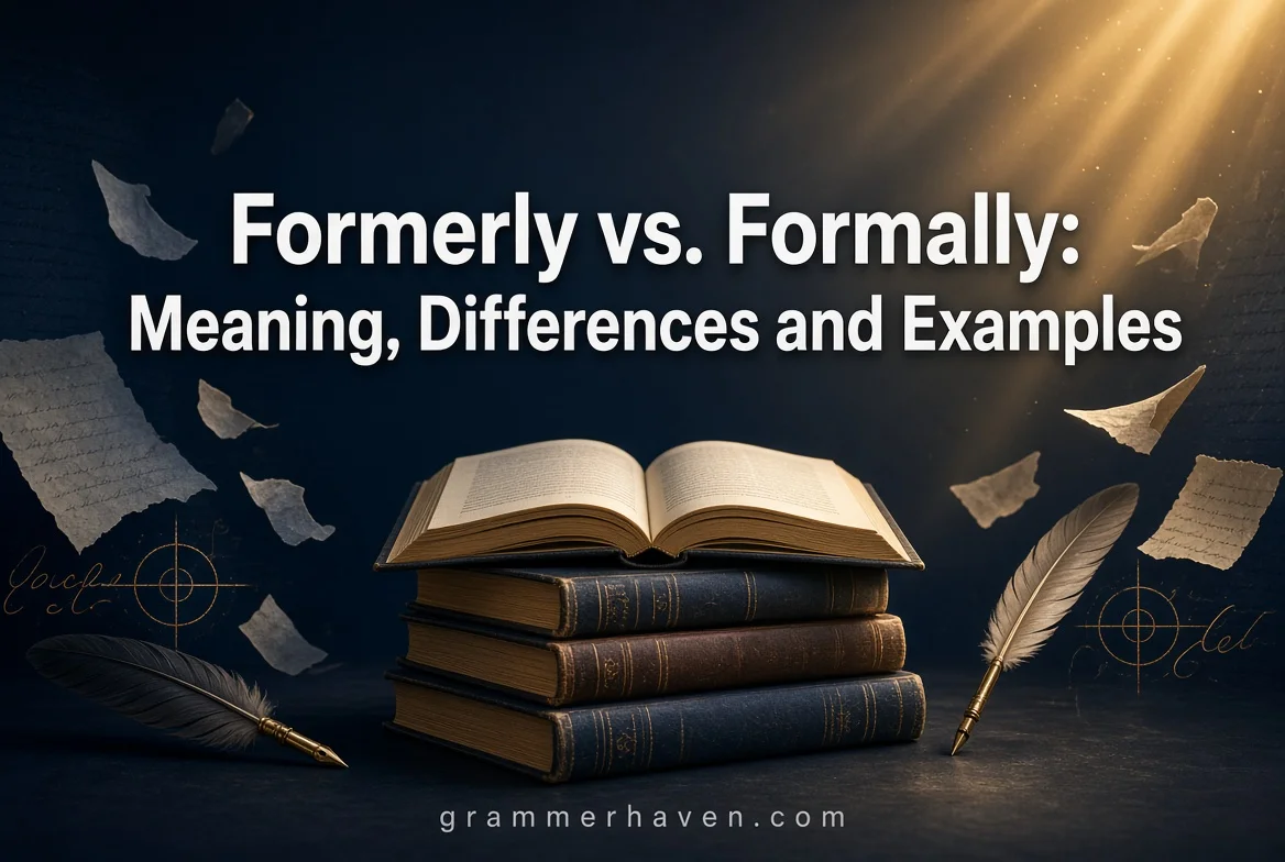 Formerly vs. Formally: Meaning, Differences and Examples