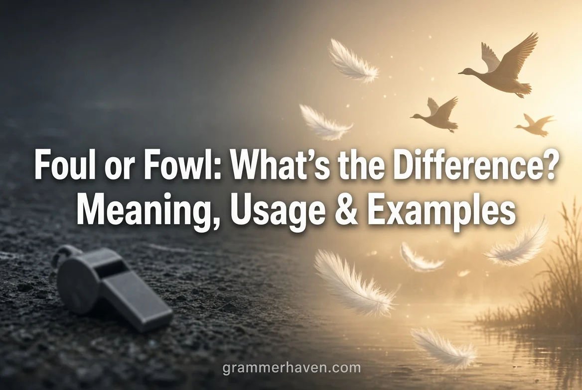 Foul or Fowl: What’s the Difference? Meaning, Usage & Examples