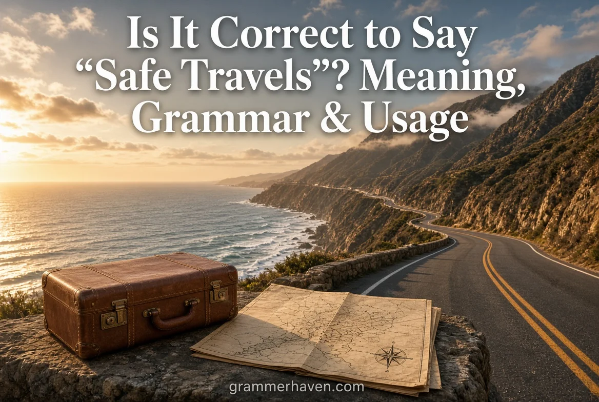 Is It Correct to Say “Safe Travels”? Meaning, Grammar & Usage