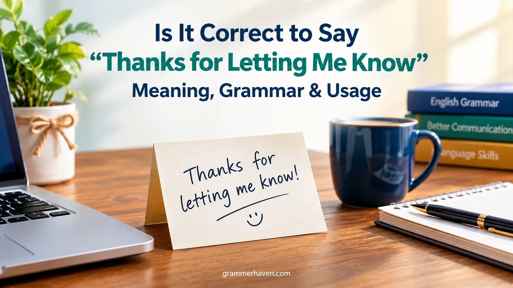 Is It Correct to Say “Thanks for Letting Me Know”? Meaning, Grammar & Usage
