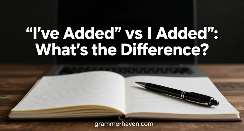 “I’ve Added” vs “I Added”: What’s the Difference?