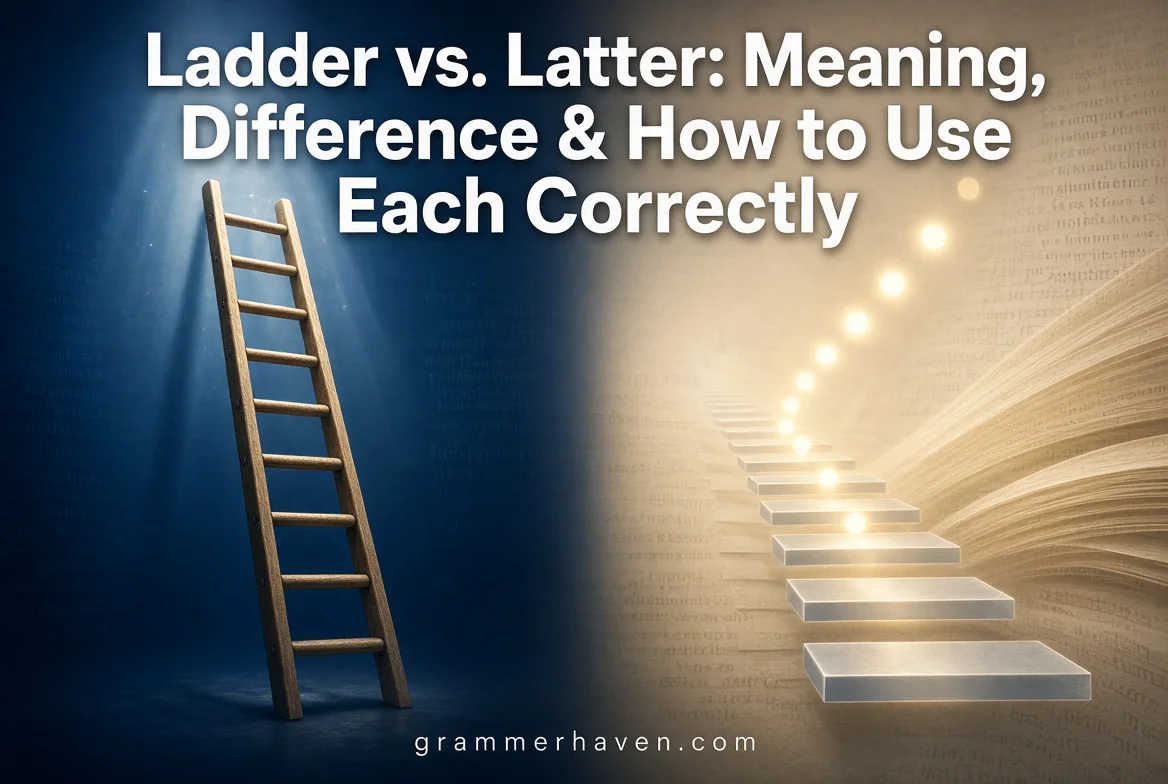 Ladder vs. Latter: Meaning, Difference & How to Use Each Correctly