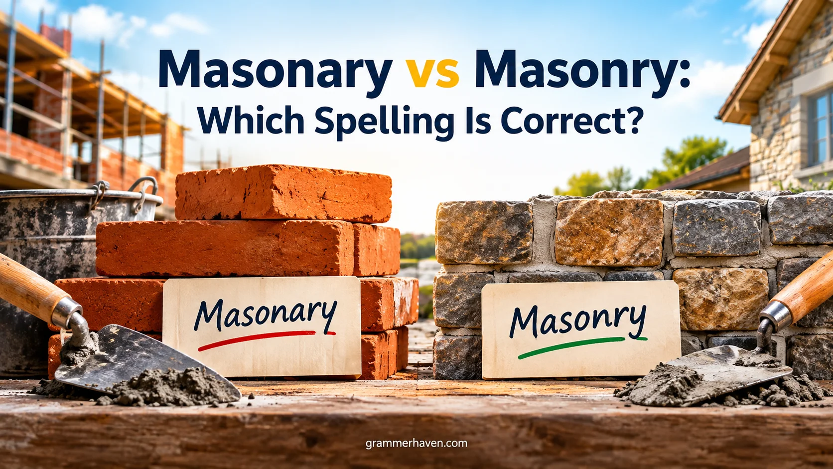 Masonary vs Masonry: Which Spelling Is Correct?